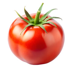 Fresh Ripe Tomato Vine Isolated on White Background