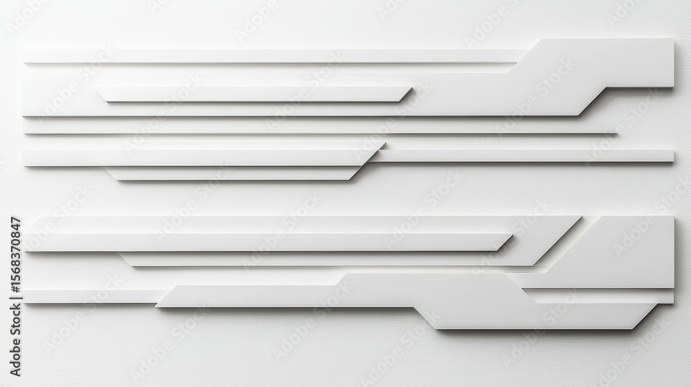 Poster the image is a white background with a series of white lines. the lines are arranged in a way that c