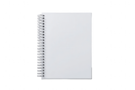 Notepad mockup, spiral notebook on a white background, png, transparent