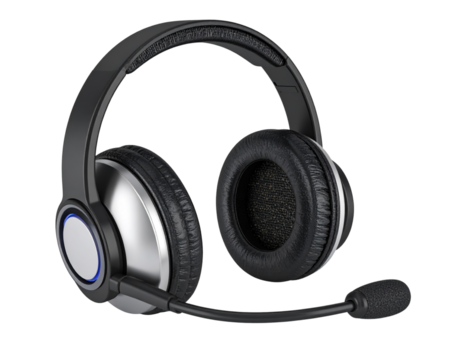Tech Support Headset with Mic – Isolated PNG on Transparent Background (2)