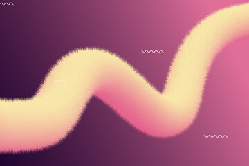 "Fluffy Abstract 3D Gradient Shape on Pink Background"
