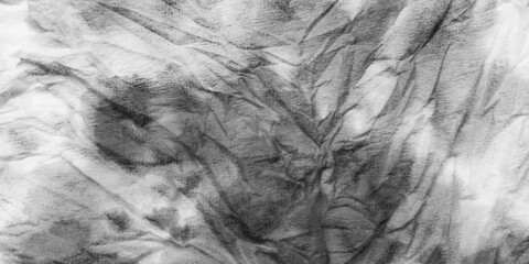 Gray Tie Dye Wash. Black Paint Strokes. Dirty