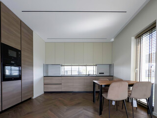 modern luxury dining room interior, 3d render
