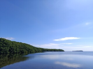 View of the coastline in Deering State Park