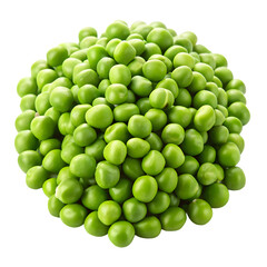 Shelled Peas Isolated on White Background