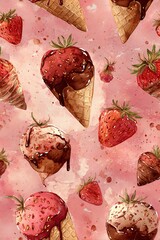 Strawberry ice cream