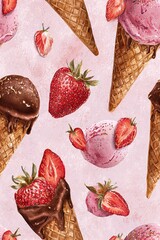Strawberry ice cream