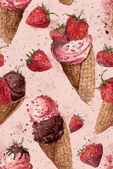 Strawberry ice cream