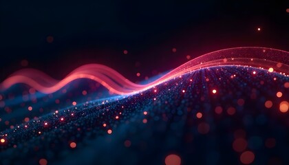 abstract red background with lights