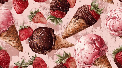 Strawberry ice cream