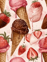 Strawberry ice cream