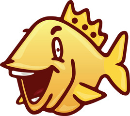 FUNNY SMILING FISH YELLOW