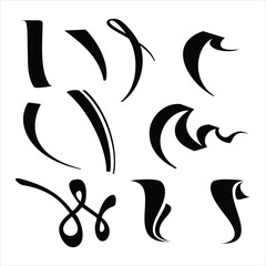 Hand lettering underlines set