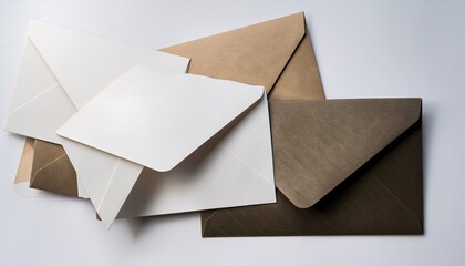 create blank envelopes with white background ideal for mockups design projects and stationery