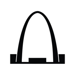 Fototapeta premium minimal-gateway-arch-landmark-icon-include-after-o.eps