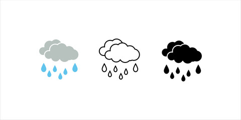 Weather and meteorology editable stroke outline icons set isolated on white background flat vector illustration. Pixel perfect. 64 x 64

