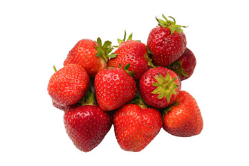 Fresh group of berries isolated on a white background.
