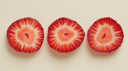 Close-up of strawberry slices