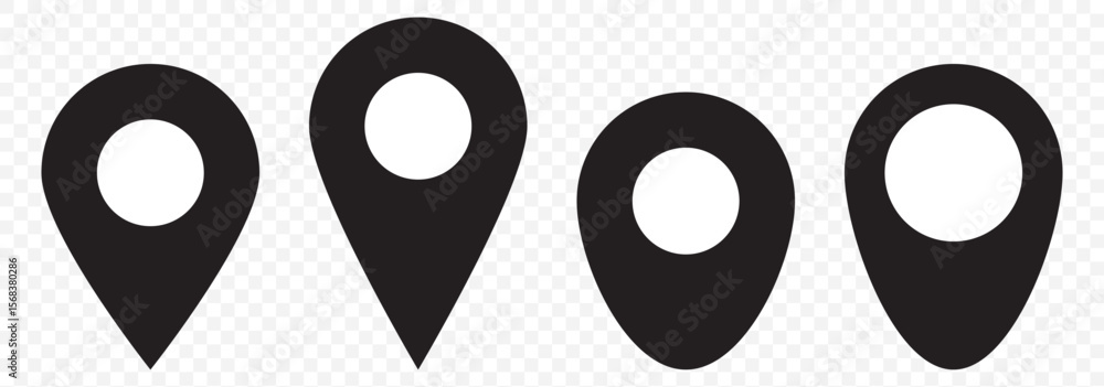 Poster map pin icon. location pin place marker. location icon. map marker pointer icon set. gps location sy