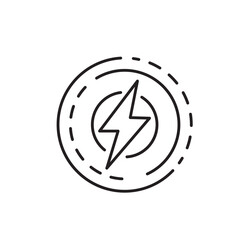 Energy or Charging icon, Wireless charger Symbol Outline icon Transparent background