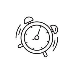 Alarm Clock icon, Time, Remind Symbol Outline icon Transparent background