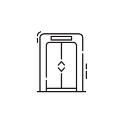 Elevator icon, Lift Symbol Outline icon Transparent background