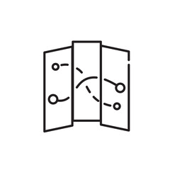 Map icon, Navigation, GPS, Location Symbol Outline icon Transparent background