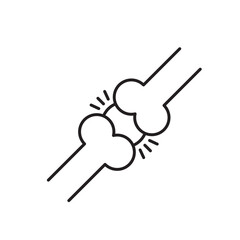 Bone icon, Human joints, calcium Symbol Outline icon Transparent background