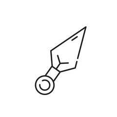 Kunai icon, Samurai or assassin Symbol Outline icon Transparent background