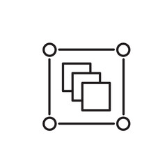 Layers icon, three layer, stack Symbol Outline icon Transparent background