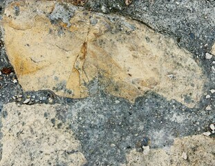 Rock sandstone brick wall.