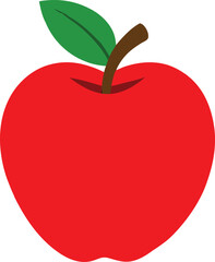 red apple vector illustration