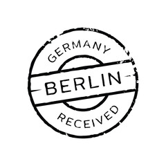 Monochrome retro postage stamp design