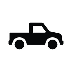 Pickup automobile transportation vehicle icon auto automotive machine transport lorry design