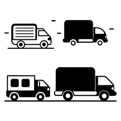 delivery truck, truck icon, shipping icon, logistics, transportation, courier, delivery icon, express delivery, freight, fast delivery, cargo, black and white icon, motion lines, transport icon, minim