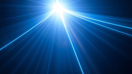 Fototapeta premium Ethereal neon light streaks radiating in dark space, forming abstract luminous patterns with gradient lighting.