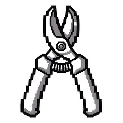 Pixel Art Lineman's Pliers: Digital Clipart of Cutting Pliers, Repair Tool, Wire Cutters, Electrical Tool Graphics, Mechanic's Tool Illustration