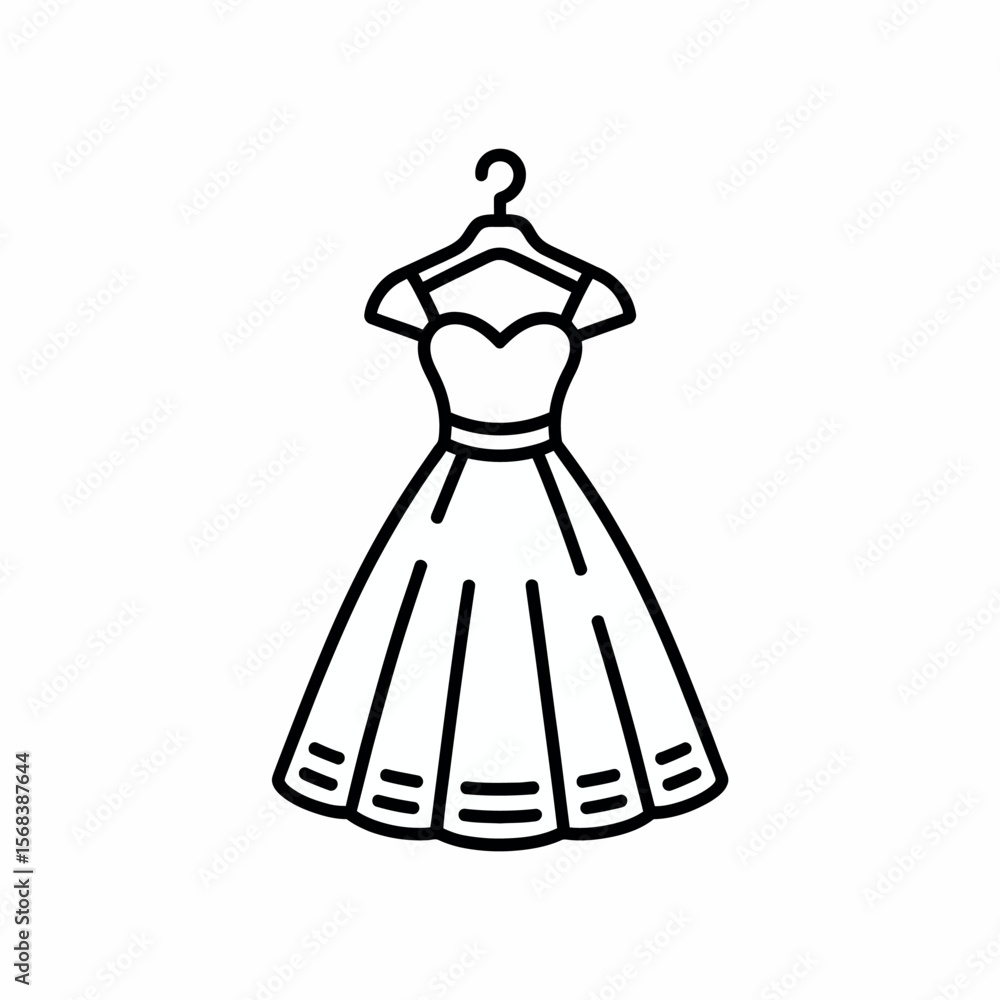 Poster clean outline icon illustration simple vector graphic design element