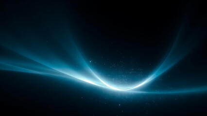 Ethereal Light Streaks in Dark Void with Glowing Particles