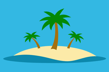 Fototapeta premium palm tree on the beach