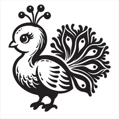 Fototapeta premium Peacock svg