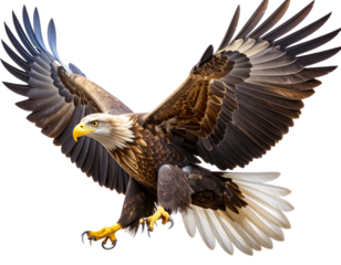  Seeadler mit ausgebreiteten Flügeln im Gleitflug – Generative AI PNG freigestellt
