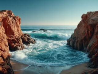 Fototapeta premium Serene Coastal Landscape