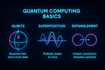 Quantum Computing Infographic for Quantum Computing Education, Research, and Technology Briefings