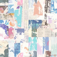 Fototapeta premium Pastel Paper Collage Texture Background