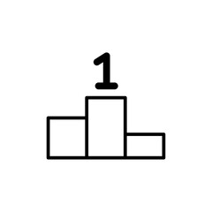 Winner podium with number one symbol representing success achievement top ranking victory recognition leadership performance excellence competition reward motivation