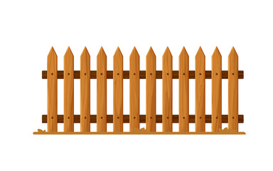 Wooden fence with gate, Pallet wood, picket wooden texture design element for a farm or country landscape isolated on a transparent background in PNG format.