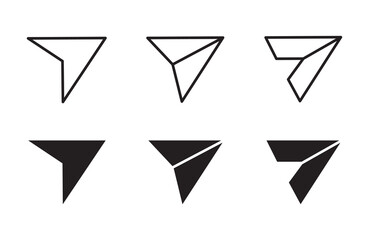 Paper Plane icon set. send Message icon symbol. Paper plane icon symbol concept for graphic design, Website, UI.