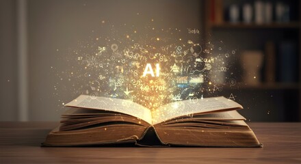 Open Book Illuminating AI Concepts: Knowledge and Innovation