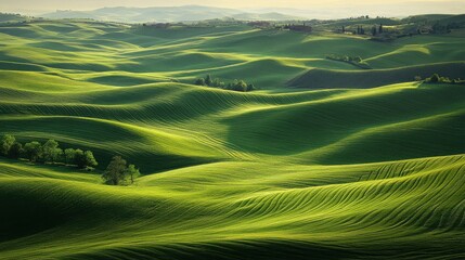Obraz premium landscape with green fields